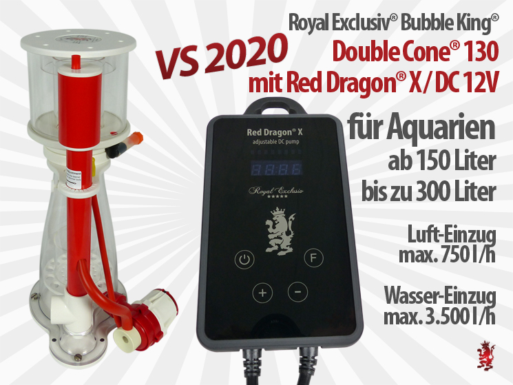 Royal Exclusiv Bubble King Double Cone 130 Red Dragon X neue Pumpen Serie 