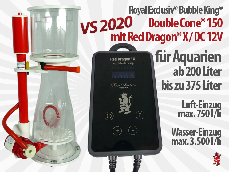 Royal Exclusiv Bubble King Double Cone 150 Red Dragon X neue Pumpen Serie 