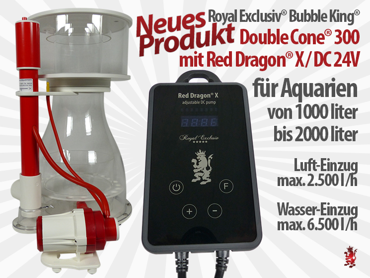 Royal Exclusiv Bubble King Double Cone 300 Red Dragon X neue Pumpen Serie neuer Abschäumer