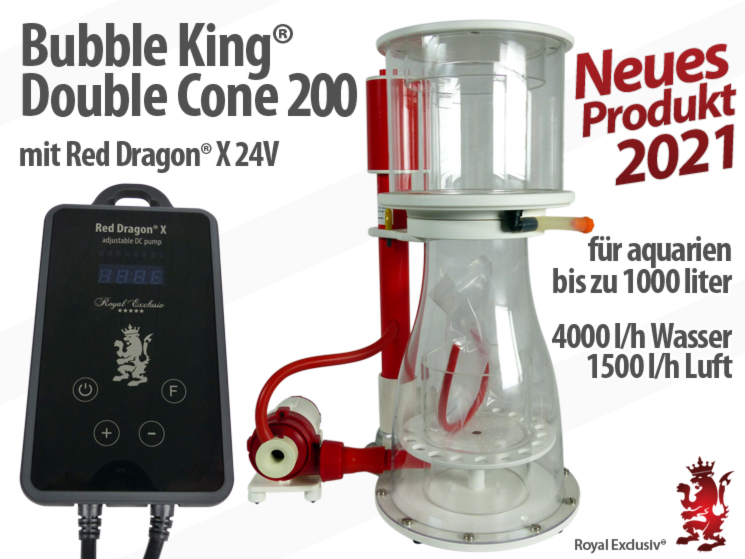 Royal Exclusiv Bubble King Double Cone 200 Red Dragon X pumpe 