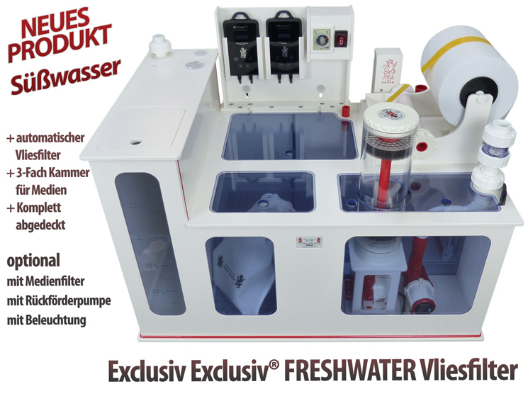 Royal Exclusiv kann auch Süßwasser - Vliesfilter für Frischwasser aquarien