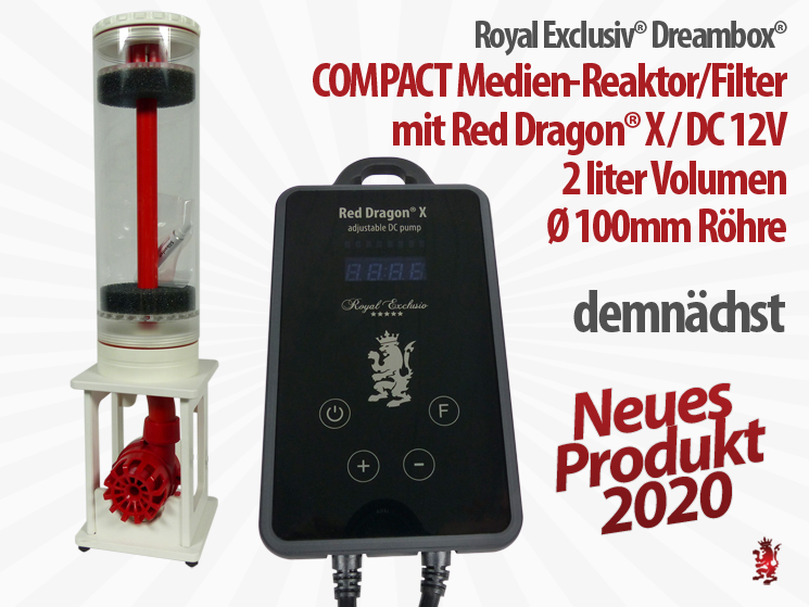 Royal Exclusiv Dreambox COMPACT Medien filter reaktor mit Red Dragon X Pumpe DC Podest