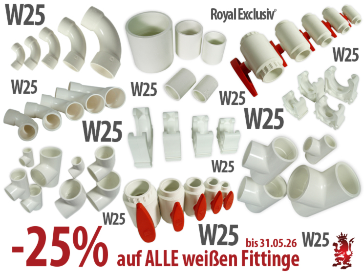 Royal Exclusiv verrohrung weiße fittings finttinge