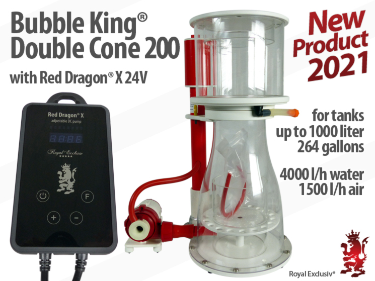 Royal Exclusiv Bubble King Double Cone 200 Red Dragon X pump 