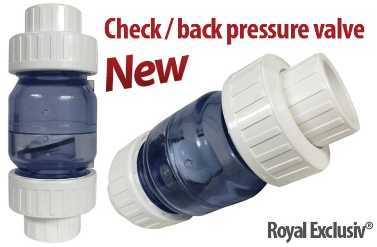 Royal Exclusiv pipping plumbing PVC-U check-valve back pressure valve white 
