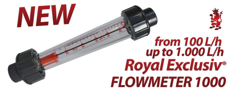 Royal Exclusiv plumbing piping fittings accessories Tank Aquarium Flowmeter flow meter volume PVC-U grey