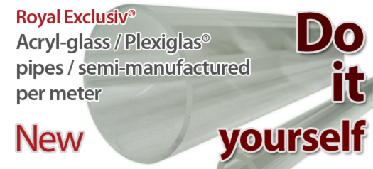 Plexiglas XT/GS pipe transparent / semi-manufactured