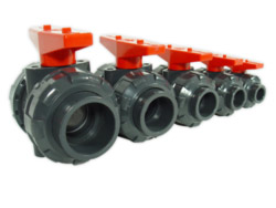 PVC True Union Ball Valves grey internal/external